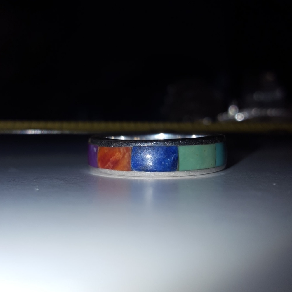 Silpada inlay ring. Sterling silver